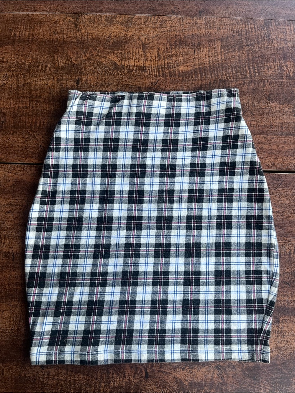 Vintage 90s Grunge Plaid Mini Skirt Large Fits Like XS Black Pink Y2K Preppy